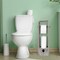 Toilet Paper Holder Stand Tissue Storage Dispenser Free Standing Paper Roller
